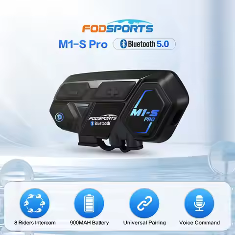 Fodsports M1-S Pro Intercom Motorcycle Helmet Bluetooth Headset Waterproof BT Interphone 8 Riders 20