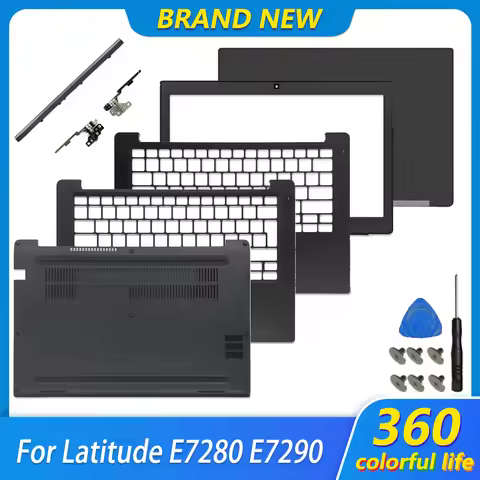 New For Latitude 7280 E7280 Laptop LCD Back Cover Front Bezel Palmrest Bottom Case Housing Upper Top
