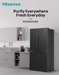 HISENSE 520L / 530L 4 Door Inverter Frigde RQ556N4ABU / RQ555N4ABN Refrigerator Peti Sejuk 4 Pintu 雪