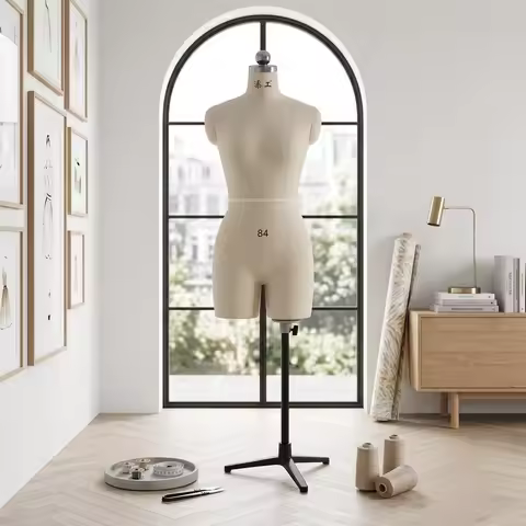 Half Body Sewing Mannequin Adjustable Dress Form Tailor Display Stand Pattern Making Design Studio F