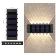 LED Solar Wall Lamp Up Down Luminous Waterproof Lampu Solar Outdoor Lighting Garden Yard Decoration 