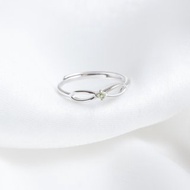 橄欖石925純銀無限設計戒指