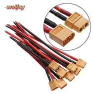 YOLANDA Male Female XT60H Plug, 14AWG 12AWG with Sheath Cover XT60 Cable Connector, Silicone 10CM 15