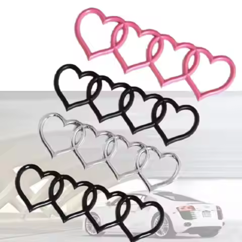 ABS Plastics Love Heart Logo Rear Heart-shaped Trunk Tail Label Badge for Car/AUDI A4 A3 A5 A6 A4L B