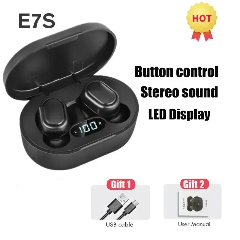 E7s Tws Gaming Headset Bluetooth Earphones Earbuds Blutooth Earphone Wireless Hearing Aids Sport Ear