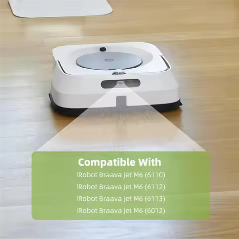 B06B-6 Pack Detachable Mop Pads For Irobot Braava Jet M6 Series Robot, Upgrade Reusable M6 Mop Pad R