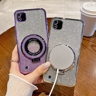 Luxury Magnetic Wireless Charging Soft Phone Case For Realme C2 C67 C65 C15 C30 C30S C55 C53 C35 C33