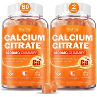 Calcium 1200 mg with Vitamin D3 Supplement for Adults - Calcium Gummies with 5000iu Vitamin D3, K2, 