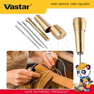 Vastar อุปกรณ์ซ่อมรองเท้าชุดเครื่องมือซ่อมรองเท้างานหนังสว่านพร้อมเข็ม3ชิ้นจำนวน1ชุด