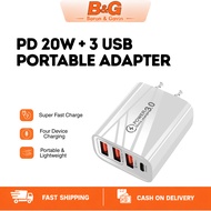 New PD 20W/120W Super Fast Charger Type C Charger + QC/PD 3.0 Portable Adapter FOR Mobile