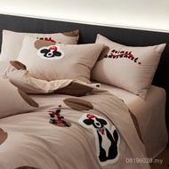 100A-like Brushed Quilt Cover Simple Cotton Thickened Bedding Bed Sheet Type Plush Cotton Pure Cotto