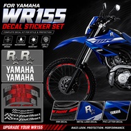 For Yamaha WR155 Full Body Graphic Decal Kit WR Logo Wheel Rim Sticker Glossy Waterproof Anti UV Dir