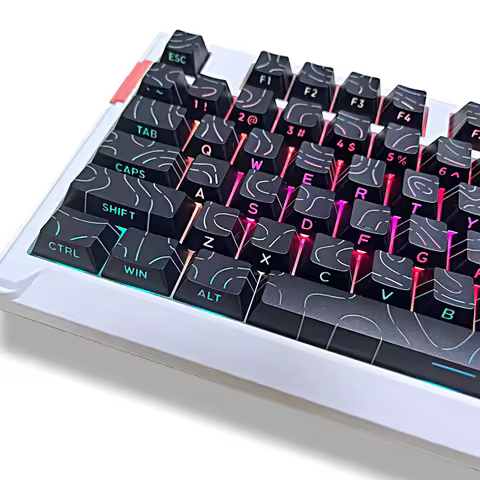 Mechanical Keyboard Keycap Cherry PBT+PC Key Cap for 60% NK61 GMK67 75% F75 80% AK820 etc Keyboard T