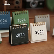 Thunlit Mini Calendar Creative 2024 Small Cute Desk Calendar Portable Desktop Calendar Decoration Time Schedule