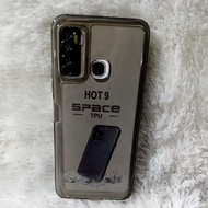 SoftCase/Original Clear Silicone Space Infinix Hot 9/Hot 9 play Clear Casing TPU Clear Black Space g