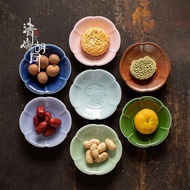 Qingshan Hutong Vintage Exquisite Ceramic Small Fruit & Snack Dish, Home Table Setting Dessert Plate