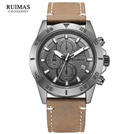 MEGIR &amp; RUIMAS 2020 Chronograph Quartz Watches Men Fashion Luxury Leather Strap Wristwatch Casual Waterproof Luminous Watch Man