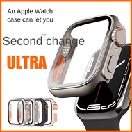 Apple watch watch Case Immediate Change to Ultra Tempered Case Case Film Integrated 40/41/44/45mm watch Protective Case HD Shock-resistant