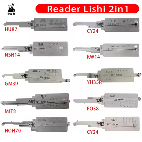 Lishi 2in1 Key Reader KW14 HU92 SZ14 NSN14 HU66 HON70 FO38 CY24 HU87 YH35R TOY38R MIT8 B106 Locksmit