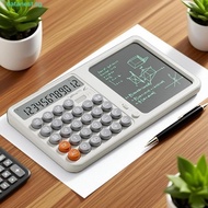 DATANEST​ Calculator with Notepad, Large Display 12 Digits Function Calculators with Tablet, Erasabl