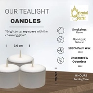 Oriental Secret - 8 Hours Tea light 75pcs atau 30pcs / 4hrs Tealight Candle 100 pcs atau 50pcs