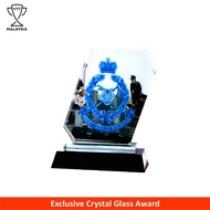 8005 Crystal Glass Award Trophy Plaque (HADIAH SUKAN DAN HADIAH ANUGERAH CEMERLANG) Plak cenderahati