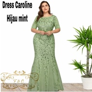 HIJAU Muslim Women's Dress Jumbo Robe Kondagn Party Uniform Sage Green Green Sage Dress Quality Robe