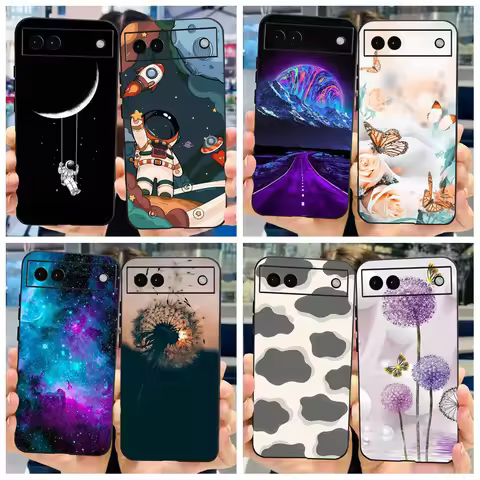For Google Pixel 6A Case Pixel 6 Pro Phone Cover Cute Astronaut Soft Cases For Google Pixel6 Pro Cap