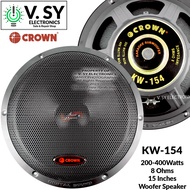 Original 2024 Crown KW-154 200W to 400W 8 Ohms 15 Inches Karaoker Woofer Speaker KW 154 KW154 Subwoo