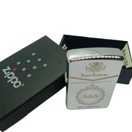 Zippo bạc khắc ba số 555 chính hãng Mỹ vỏ dày Chrome High Polished C-15 mã vạch đầy đủ kiểm tra