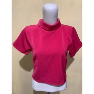 Fuchsia pink crop top