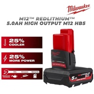 [ORIGINAL] NEW Milwaukee M12 5.0AH High Output Battery HB5 Latest Series High Output Bateri Tinggi R