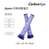 CarbonAge - Dyson 代用前置濾芯 2件裝 ( V6 V7 V8 適用) [A02]