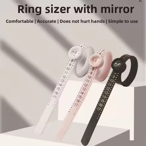 Magnifier-Equipped Ring Sizer - Soft Tape for Accurate Finger Size Measurement