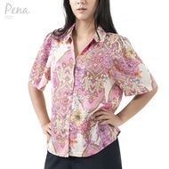 Pena house เสื้อเบลาส์แขนสั้น คอปก POSS052402