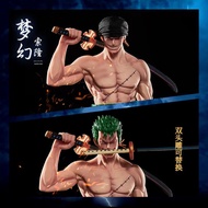 One Piece Figurine 37cm Gk Santoryu Roronoa Zoro Double Headed PVC Anime Action Figure Collection Statue Mo