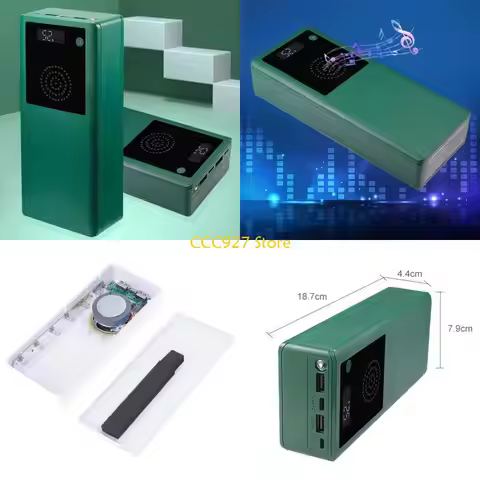 B03F 4 x 26650 Battery Holder Base Box Plastic Shells Box with LED Display 5V / 2.1A USB Output 5V /