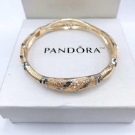 FASHIONISTA JEWELRY Stainless Steel Elegant Two Tone Bangle-#BR073