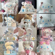 Cinnamoroll玉桂狗造型永生繡球花  (❌仿真花  ❌假花) 由真花製作而成 永生花 保鮮花 不會凋謝的鮮花  滿$200包郵 店內還有大量畢業花/畢業公仔 任何卡通人物畢業公仔/畢業花款式皆