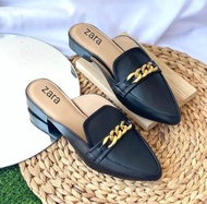 sandal zara wanita terbaru sendal slop zara  perempuan dewasa  sandal heels mules kekinian terlaris 