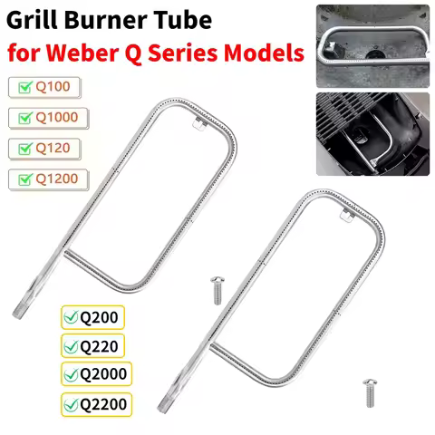 60040 60041 Grill Burner Tube 304 Stainless Steel Burner for Weber Q100 Q120 Q1000 Q1200 for Weber Q