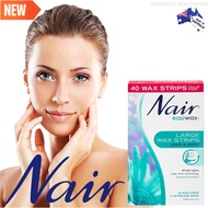 Nair Easiwax Wax Strips Large 40WAX STRIPS ผลิตภัณฑ์กำจัดขนแบบแผ่นสูตรอ่อนโยนสำหรับผิวแพ้ง่ายสินค้าน