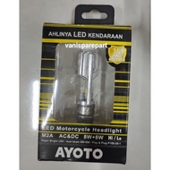 Bohlam Depan AYOTO Lampu Dop Depan H6 LED M2A AC DC Kemasan Kuning