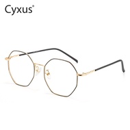 [ลดล้างสต๊อก]Cyxusแว่นกรองแสงฟ้า แว่นกรองแสง ผญ แว่นกันแสงคอมแฟชั่นกรอบโลหะเบาพิเศษแบรนด์สากล รับประ