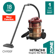 Hitachi 2100w High Power Metal Body 18L Vacuum Cleaner - Model: CV-950F