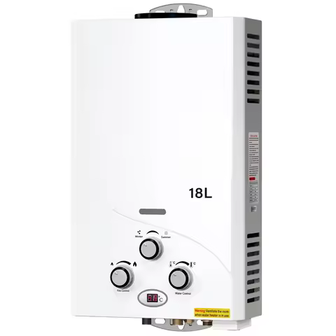 18L/5GPM LPG Propane Gas Water Heater On-Demand Instant Hot Boiler + Shower Kit