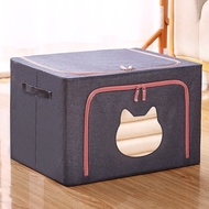 BPT - 100L Transparent Jumbo Storage Box Multipurpose Double Zipper Organizer Storage Box 19AQ21