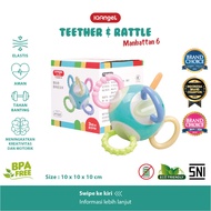 IQ ANGEL Manhattan 6 Rattle Teether Toys / Teether Rattle / Baby Teether Toys / Baby Teether