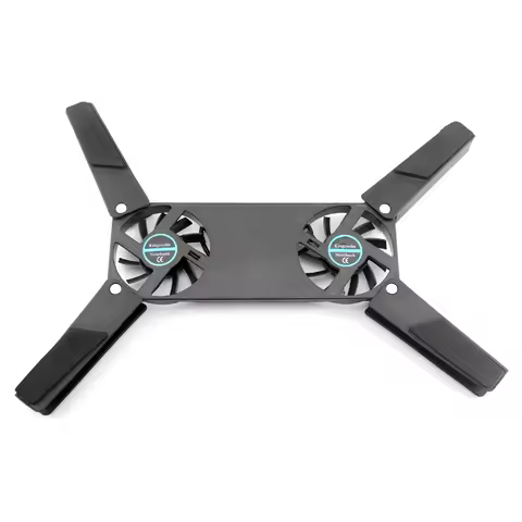 USB Powered Foldable Cooler Pad with Double 60mm Fans Laptop Stand Notebook Cooling Pad for Notebook