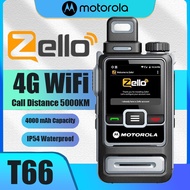 Motorola Zello Walkie Talkie T66 4G WIFI | 4000mAh Battery 5000KM Long Range IP54 Waterproof interco